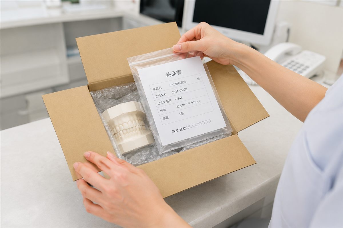 技工物の受け取りイメージ